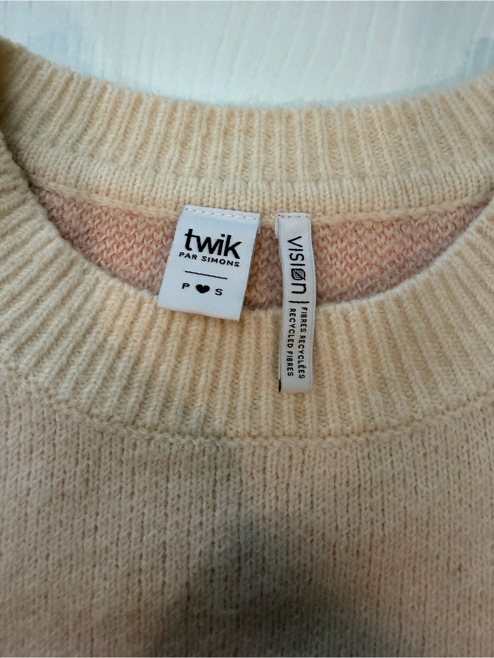 Twik Simons “Spoiled” Cream Oversized Sweater S - Picture 9 of 10